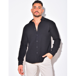 Chemise manches longues gaufrée Chemise manches longues gaufrée