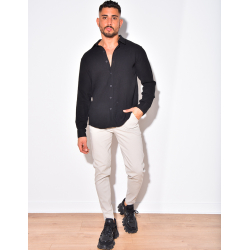 Chemise manches longues gaufrée Chemise manches longues gaufrée