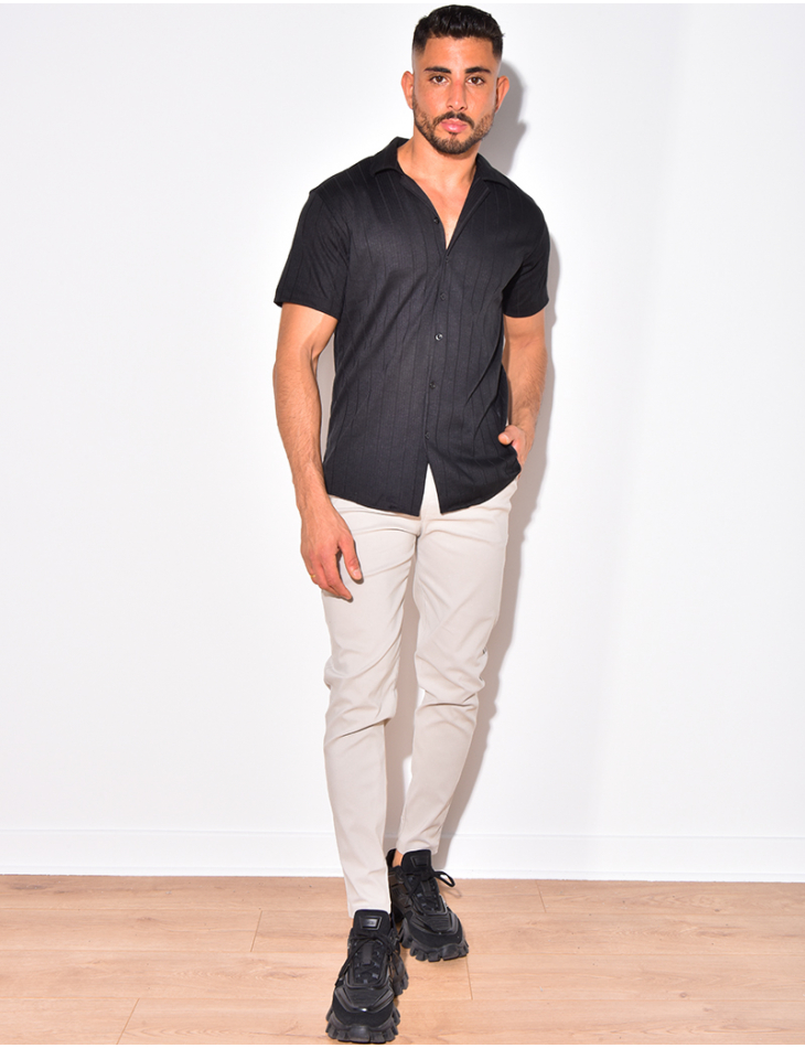 Chemise côtelée