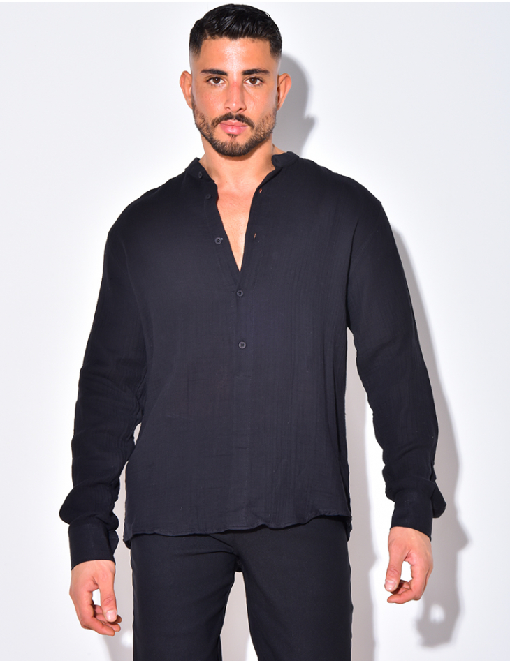 Chemise manches longues à col rond Chemise manches longues à col rond