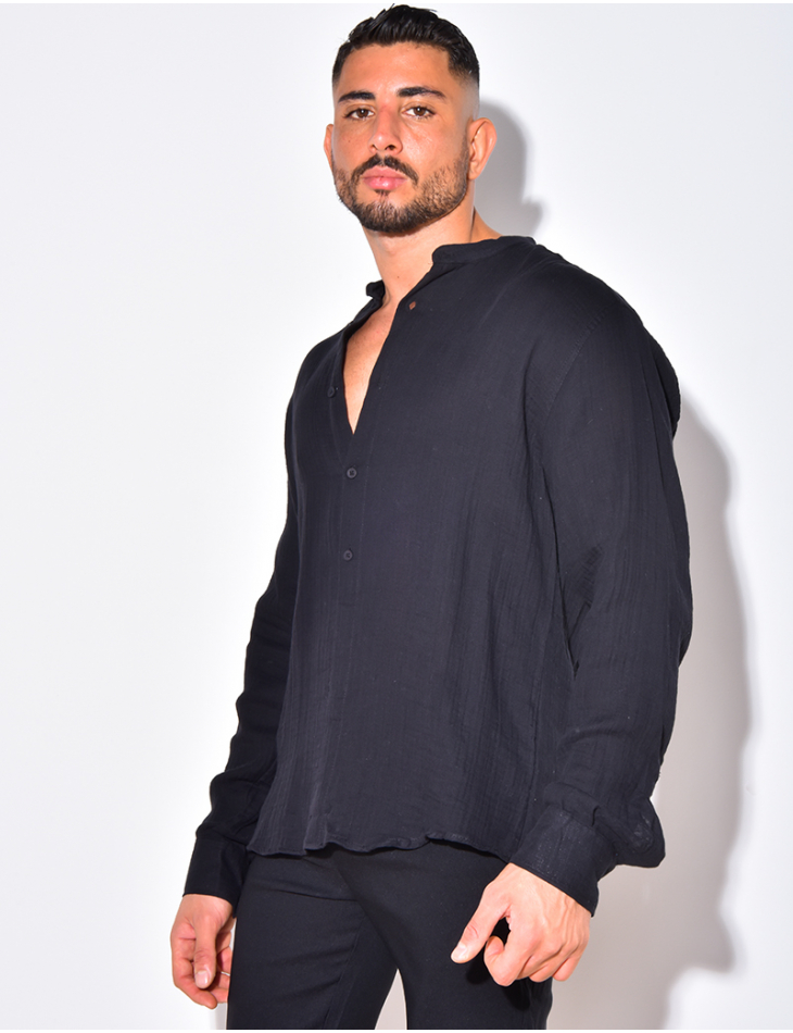 Chemise manches longues à col rond Chemise manches longues à col rond