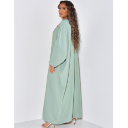 Abaya manches longues à broderie