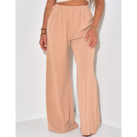 Pantalon coupe droite à poches fendues