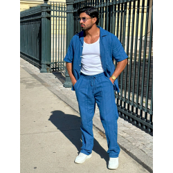 Ensemble pantalon et chemise texturé Ensemble pantalon et chemise texturé