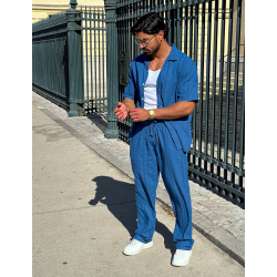 Ensemble pantalon et chemise texturé Ensemble pantalon et chemise texturé