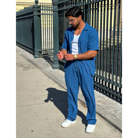 Ensemble pantalon et chemise texturé Ensemble pantalon et chemise texturé