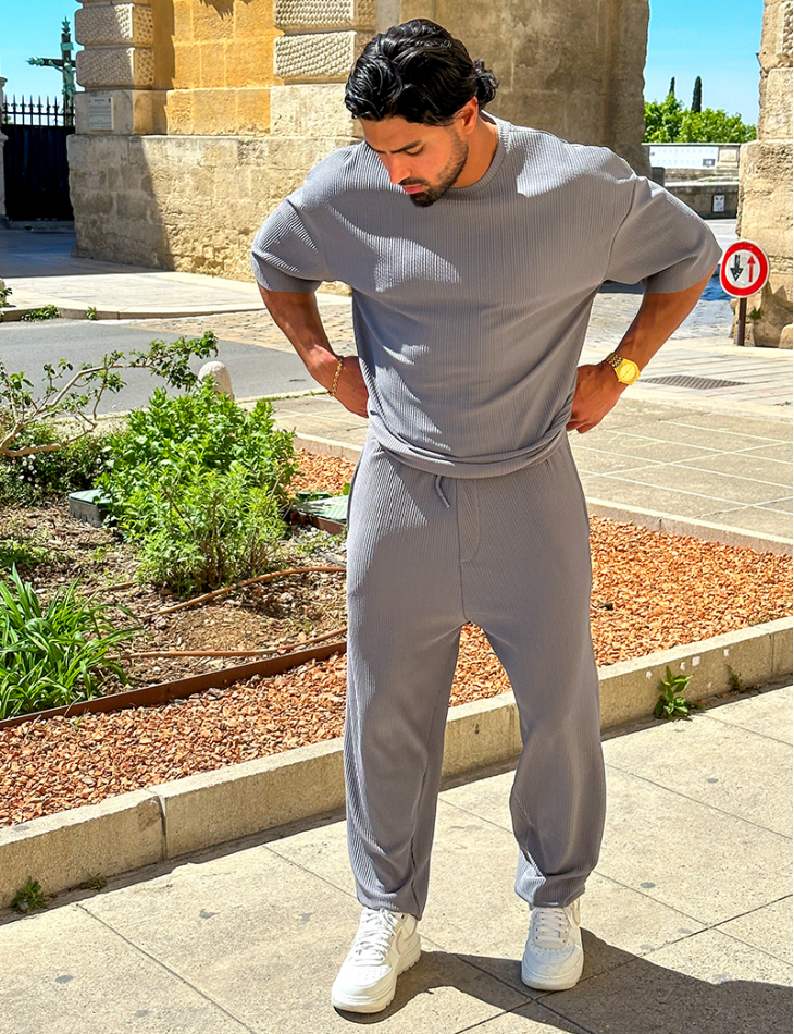 Ensemble pantalon et t-shirt côtelé Ensemble pantalon et t-shirt côtelé