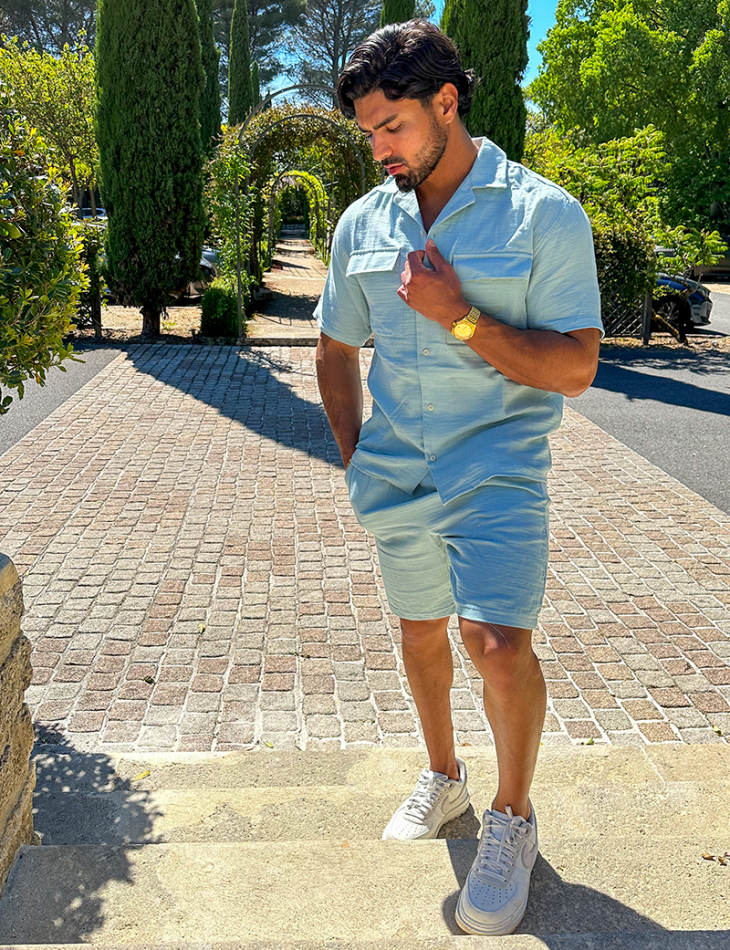 Ensemble short en chemise en lin Ensemble short en chemise en lin