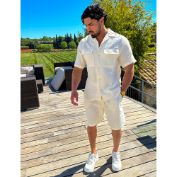 Ensemble short en chemise en lin Ensemble short en chemise en lin