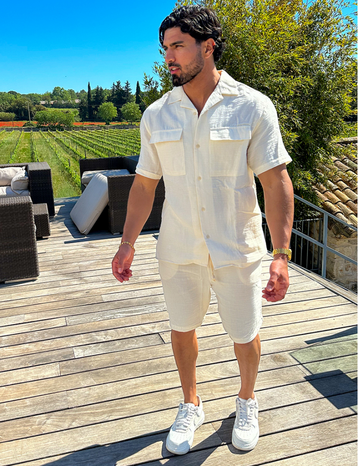 Ensemble short en chemise en lin Ensemble short en chemise en lin