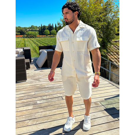 Ensemble short en chemise en lin Ensemble short en chemise en lin