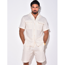 Ensemble short en chemise en lin Ensemble short en chemise en lin