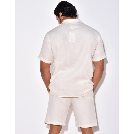 Ensemble short en chemise en lin Ensemble short en chemise en lin