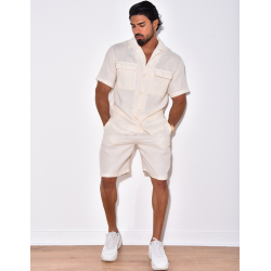 Ensemble short en chemise en lin Ensemble short en chemise en lin