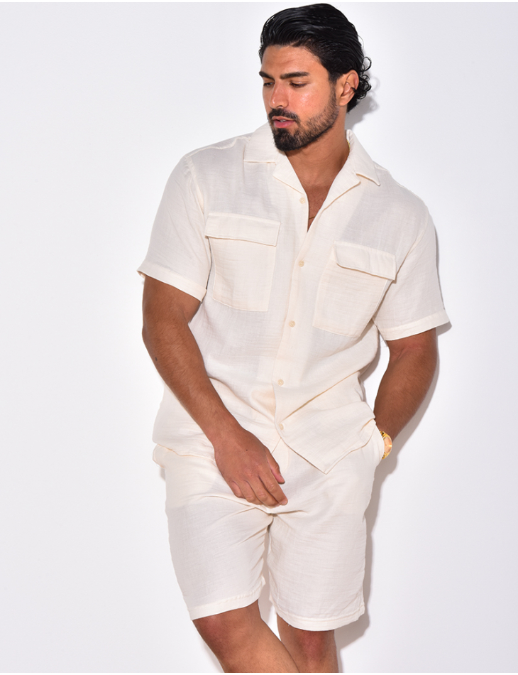Ensemble short en chemise en lin Ensemble short en chemise en lin
