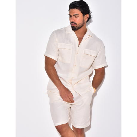 Ensemble short en chemise en lin Ensemble short en chemise en lin