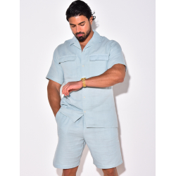 Ensemble short en chemise en lin Ensemble short en chemise en lin