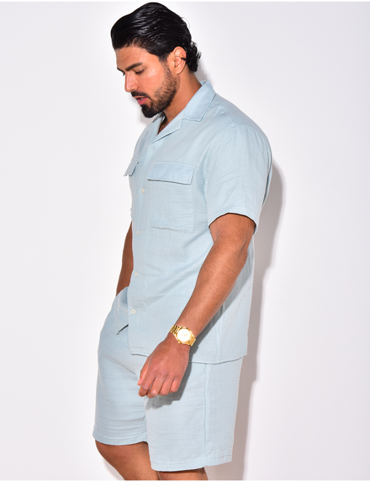 Ensemble short en chemise en lin Ensemble short en chemise en lin
