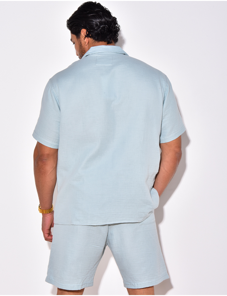 Ensemble short en chemise en lin Ensemble short en chemise en lin