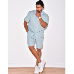 Ensemble short en chemise en lin Ensemble short en chemise en lin