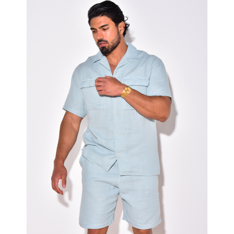 Ensemble short en chemise en lin Ensemble short en chemise en lin
