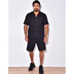 Ensemble short en chemise en lin Ensemble short en chemise en lin