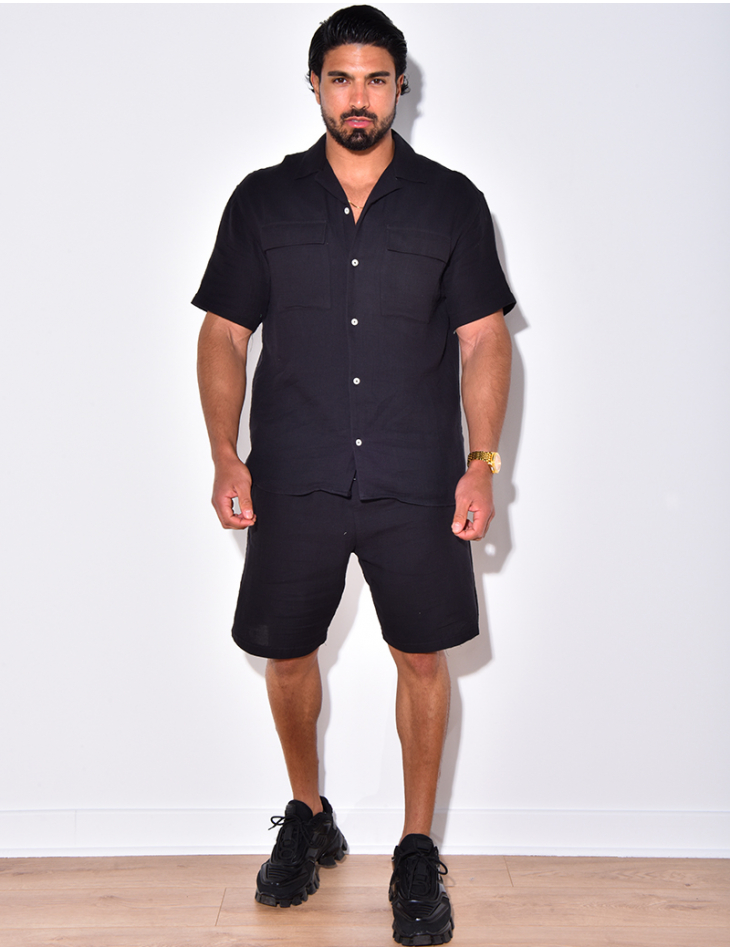 Ensemble short en chemise en lin Ensemble short en chemise en lin