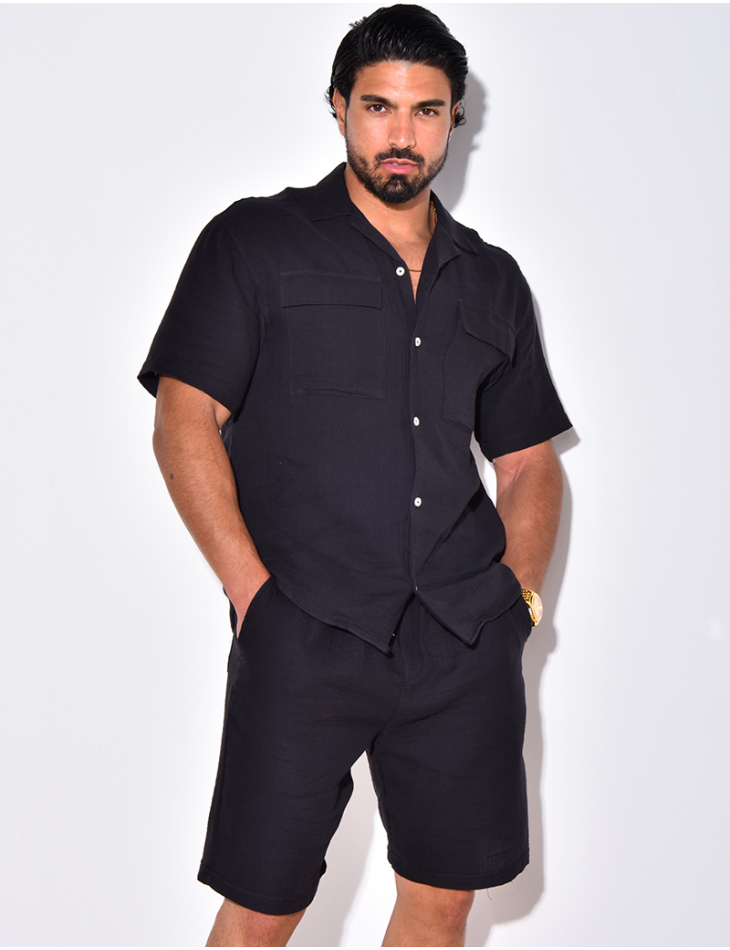 Ensemble short en chemise en lin Ensemble short en chemise en lin
