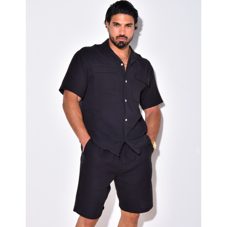 Ensemble short en chemise en lin Ensemble short en chemise en lin