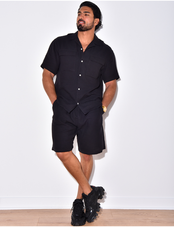 Ensemble short en chemise en lin Ensemble short en chemise en lin