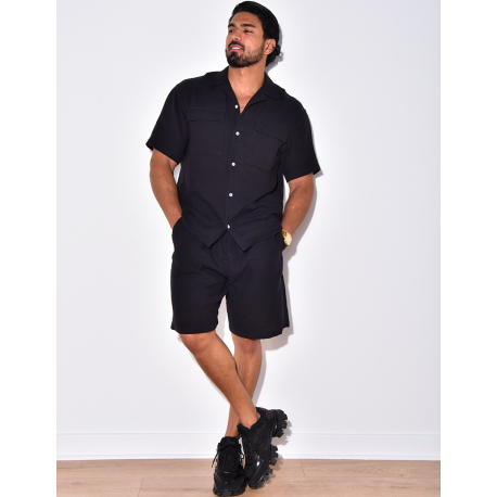 Ensemble short en chemise en lin Ensemble short en chemise en lin
