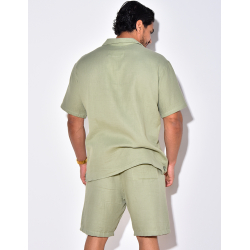 Ensemble short et chemise "Less But Better"