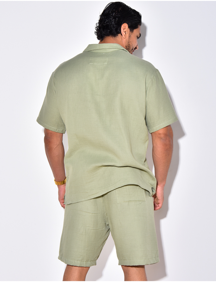 Ensemble short et chemise "Less But Better"