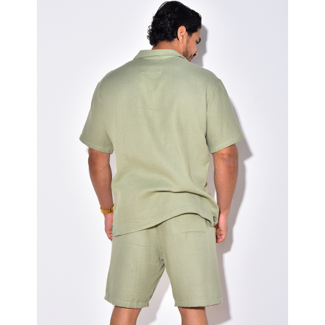 Ensemble short et chemise "Less But Better"