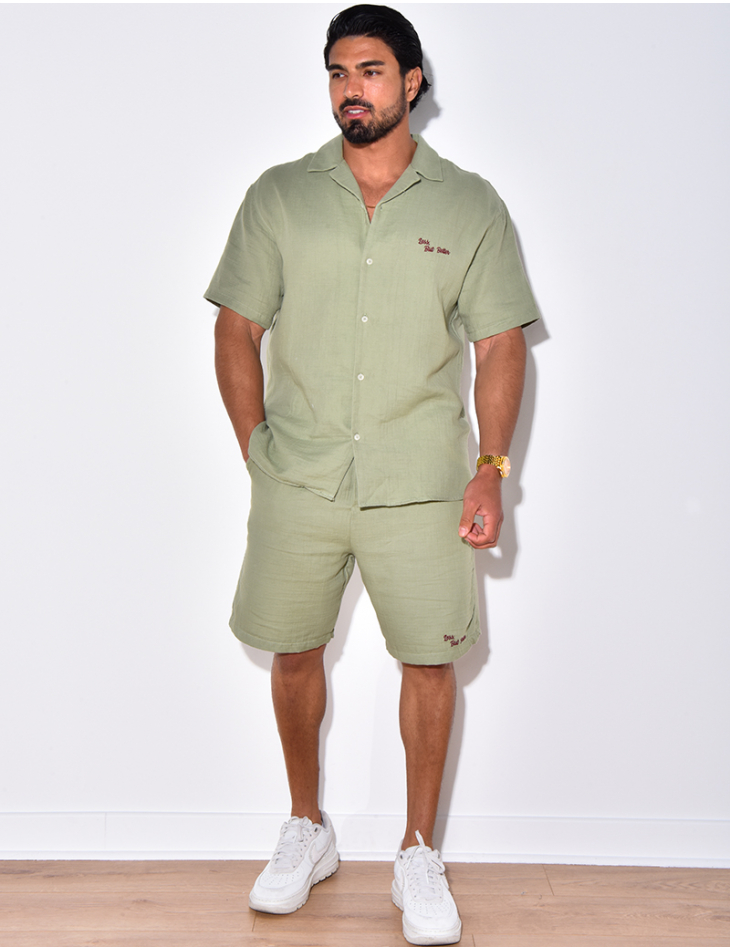 Ensemble short et chemise "Less But Better"