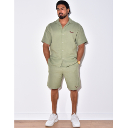 Ensemble short et chemise "Less But Better"