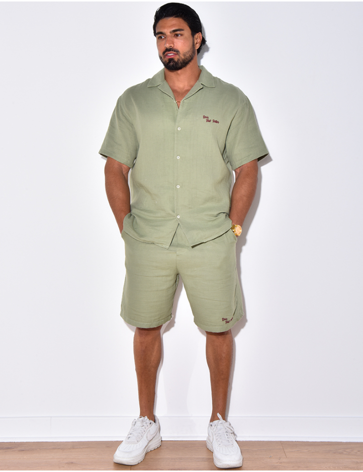Ensemble short et chemise "Less But Better"