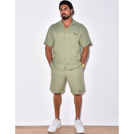 Ensemble short et chemise "Less But Better"