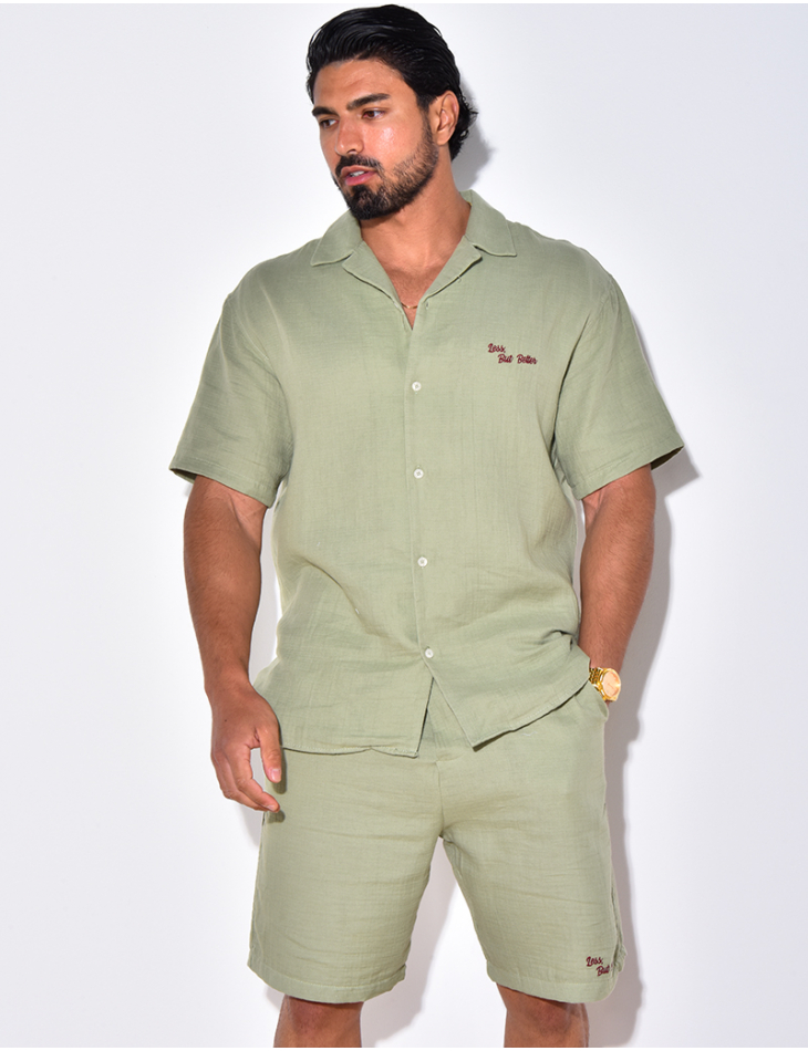 Ensemble short et chemise "Less But Better"