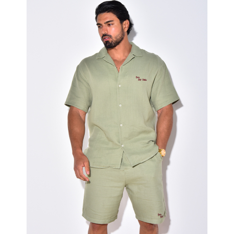 Ensemble short et chemise "Less But Better"