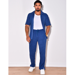 Ensemble chemise et pantalon en éponge Ensemble chemise et pantalon en éponge