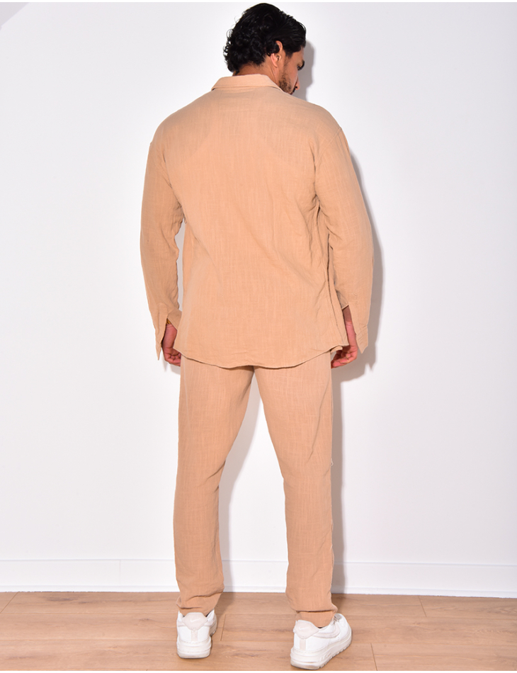 Ensemble pantalon et chemise en lin Ensemble pantalon et chemise en lin