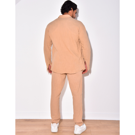 Ensemble pantalon et chemise en lin Ensemble pantalon et chemise en lin