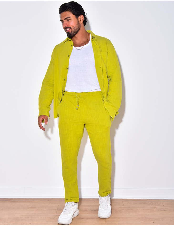 Ensemble pantalon et chemise en lin Ensemble pantalon et chemise en lin