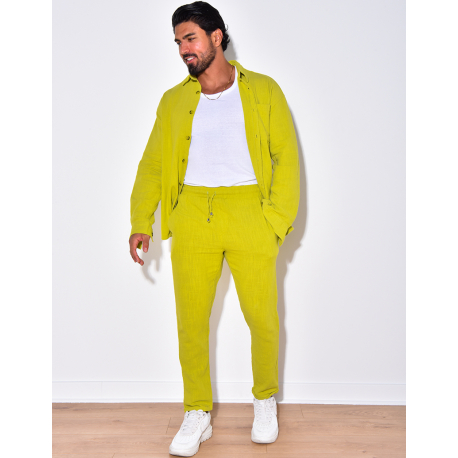 Ensemble pantalon et chemise en lin Ensemble pantalon et chemise en lin