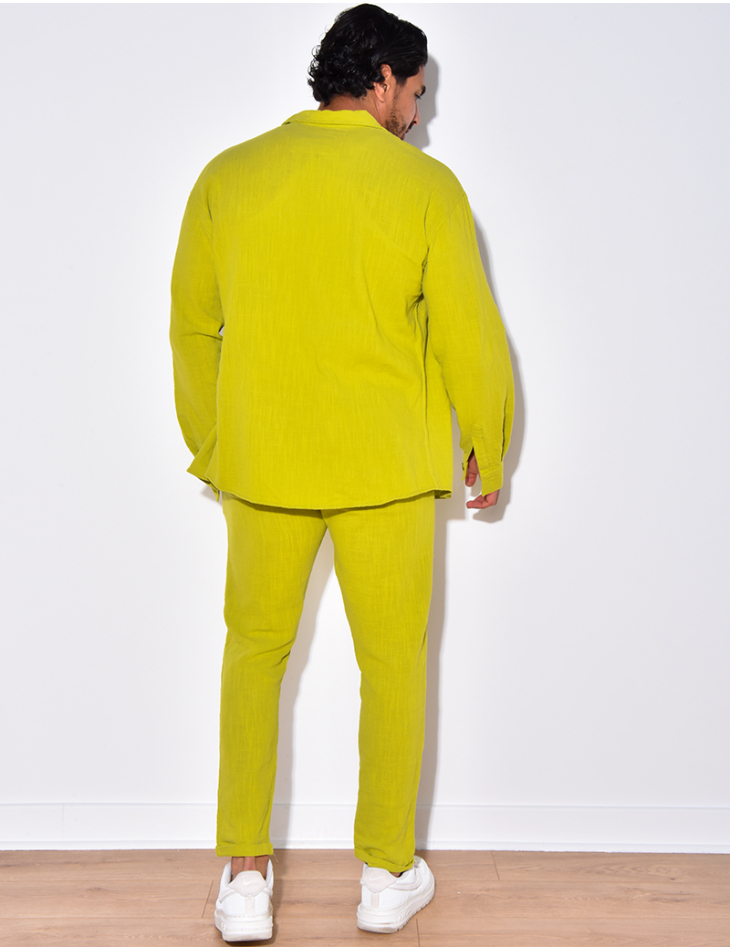 Ensemble pantalon et chemise en lin Ensemble pantalon et chemise en lin