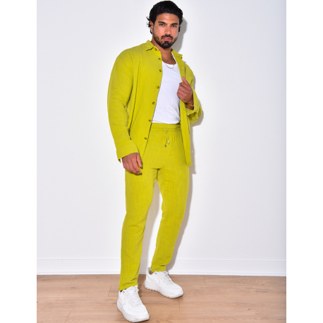 Ensemble pantalon et chemise en lin Ensemble pantalon et chemise en lin