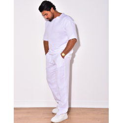 Ensemble pantalon et T-shirt effet décousu Ensemble pantalon et T-shirt effet décousu