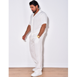 Ensemble pantalon et chemise texturé Ensemble pantalon et chemise texturé