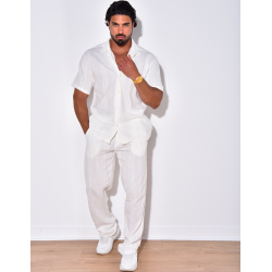Ensemble pantalon et chemise texturé Ensemble pantalon et chemise texturé